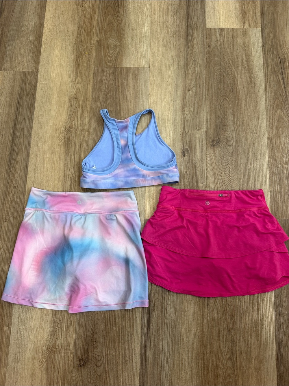 Athleta Girls Skorts Shorts Sports Bra Bundle Pink Blue Athletic Size Large 12 - Picture 7 of 10